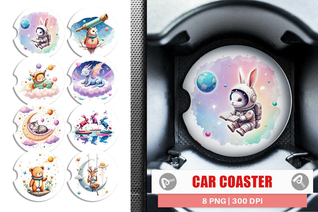 Car Coaster Space Dreamscape Sublimation artnoy 