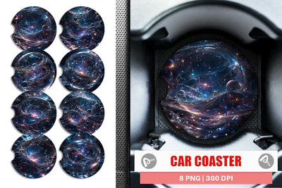 Car Coaster Space Galaxy Infinite Sublimation artnoy 