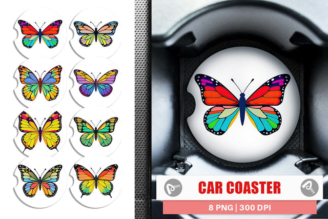 Car Coaster Spring Caterpillar Sublimation artnoy 