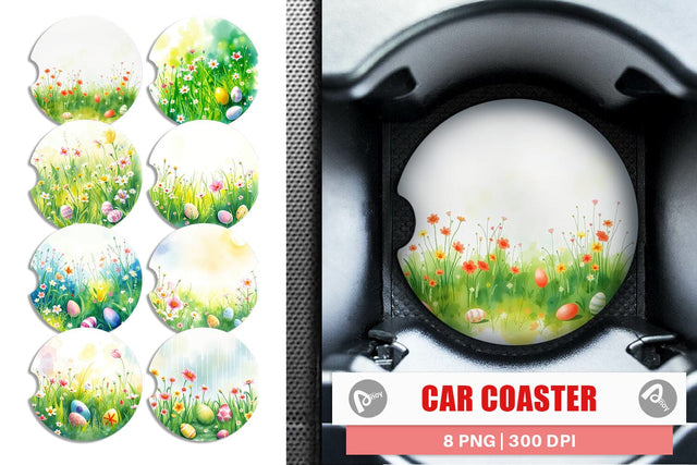Car Coaster Spring Meadow Sublimation artnoy 