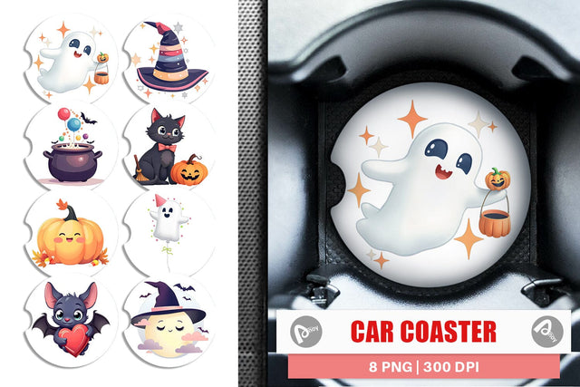 Car Coaster Sweet Spooky Pastels Sublimation artnoy 
