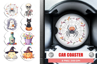 Car Coaster Sweet Spooky Pastels Sublimation artnoy 