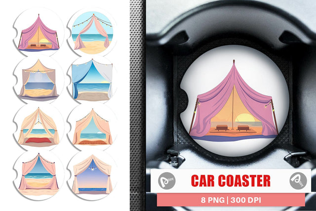 Car Coaster Tent Sublimation artnoy 
