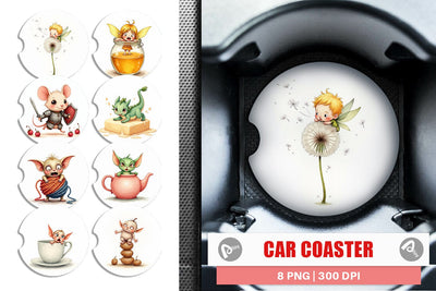 Car Coaster Tiny Fantasy Trouble Sublimation artnoy 
