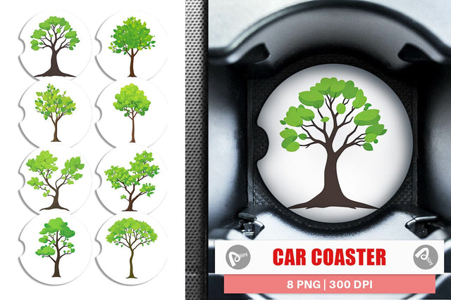 Car Coaster Tree Sublimation artnoy 