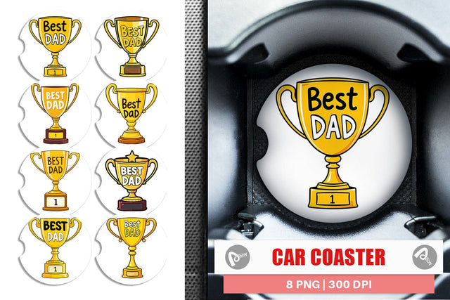 Car Coaster Trophy Sublimation artnoy 