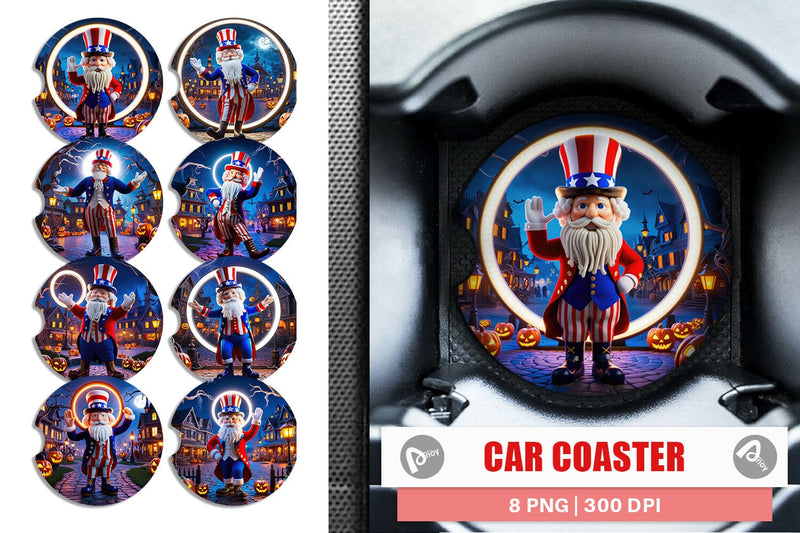 Car Coaster Uncle Sam Sublimation artnoy 