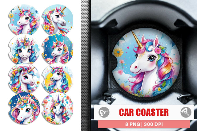 Car Coaster Unicorn Sublimation artnoy 