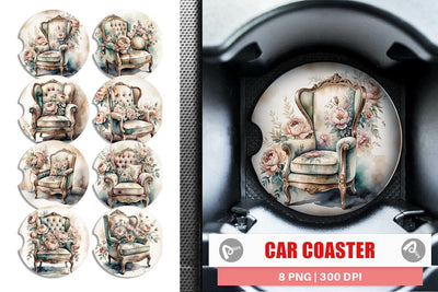 Car Coaster Velvet Chair Sublimation artnoy 