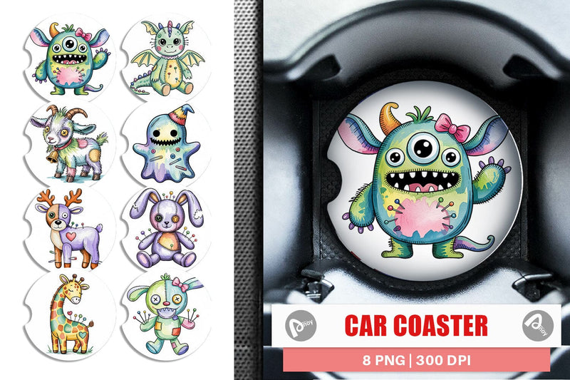 Car Coaster Vintage Camping Vibes Sublimation artnoy 