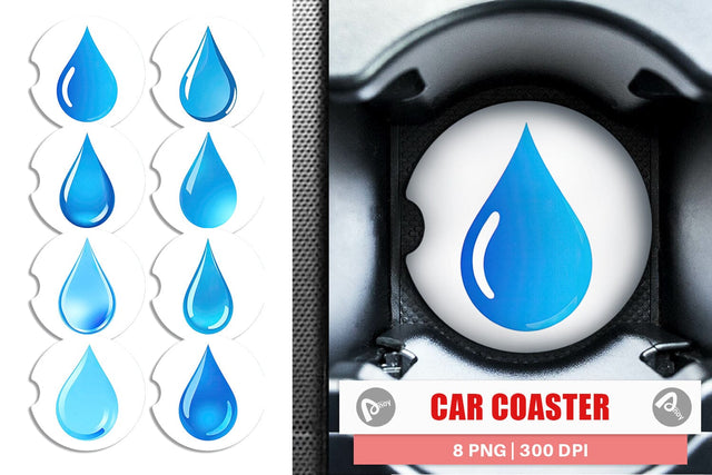 Car Coaster Water Droplet Sublimation artnoy 