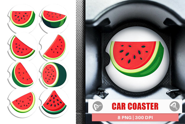 Car Coaster Watermelon Sublimation artnoy 