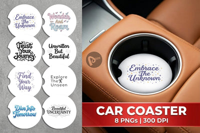 Car Coaster Whimsical Journey Post Grad Quotes Sublimation artnoy 