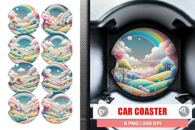 Car Coaster Whimsical Wonderland Sublimation artnoy 