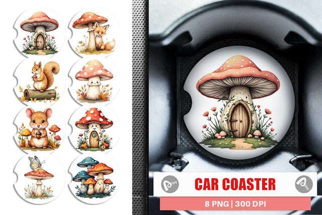 Car Coaster Whimsical Woods Sublimation artnoy 