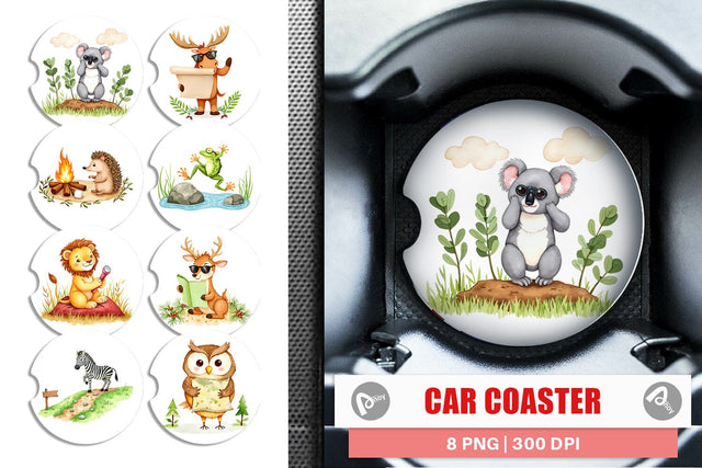 Car Coaster Wild Animal Adventures Sublimation artnoy 