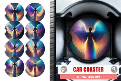 Car Coaster Winged Angel Sublimation artnoy 