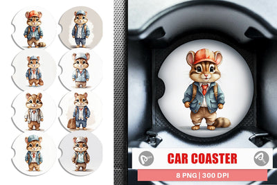 Car Coaster Working Mouse Sublimation artnoy 