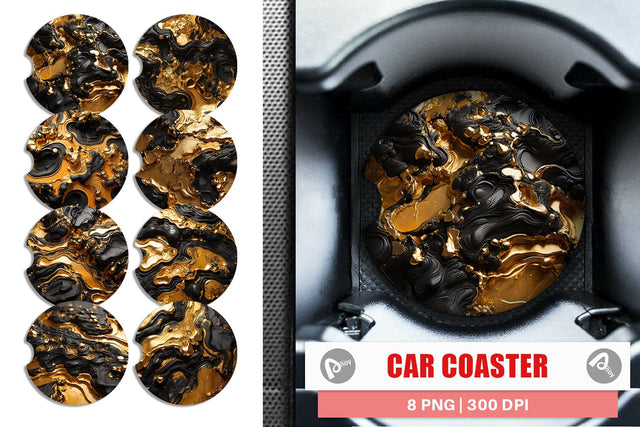 Car Cosaster Abstract Gold Lava Sublimation artnoy 