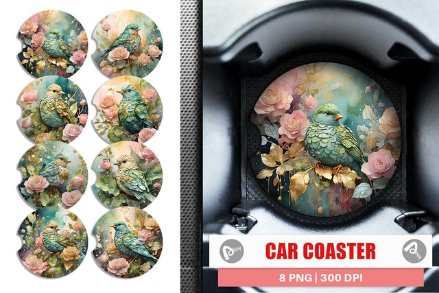 Car Cosaster Bird and Botanical Sublimation artnoy 