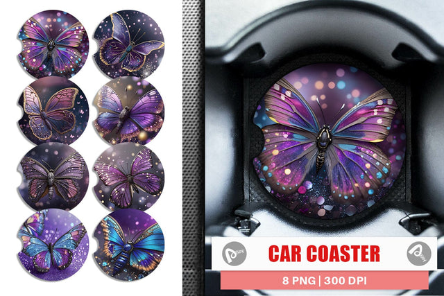 Car Cosaster Butterfly Glitter Sublimation artnoy 