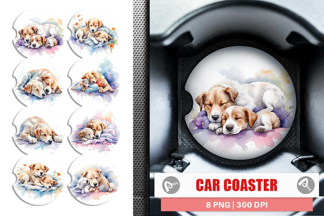 Car Cosaster Mother Day Dog Sleeping Sublimation artnoy 
