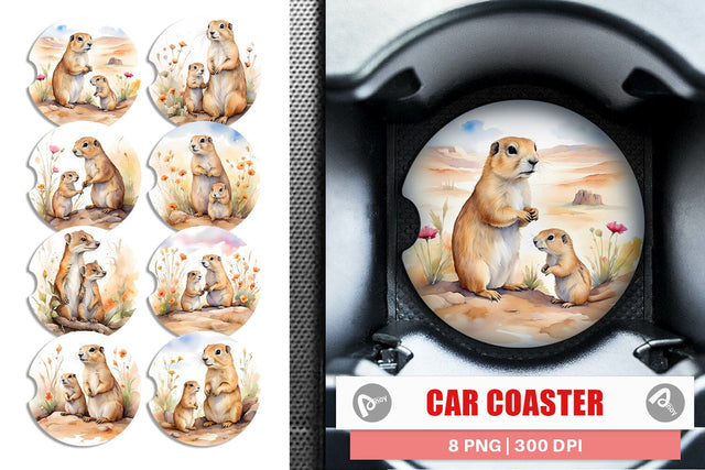 Car Cosaster Prairie Dog Mother Day Sublimation artnoy 