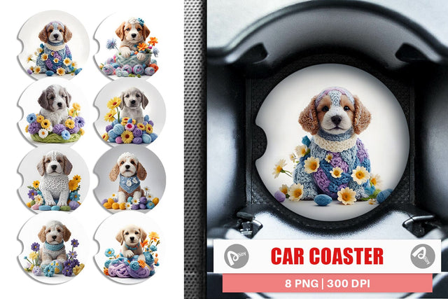 Car Cosaster Puppy Easter Embroidery Sublimation artnoy 