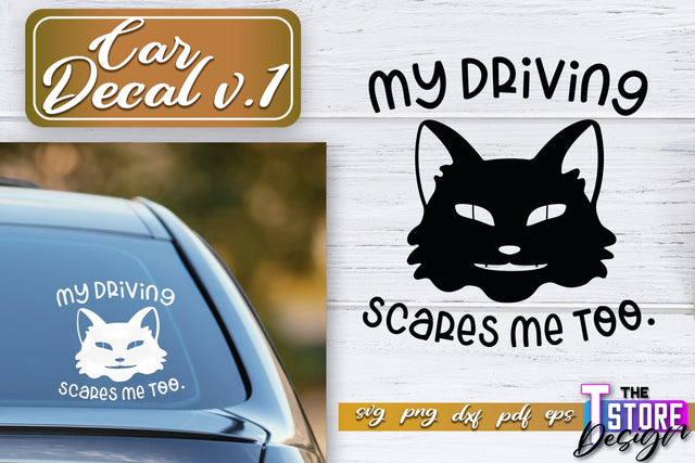 Car Decal SVG | Funny Car Quotes SVG | SVG File v.1 SVG The T Store Design 