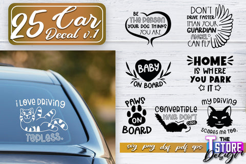 Car Decal SVG | Funny Car Quotes SVG | SVG File v.1 SVG The T Store Design 