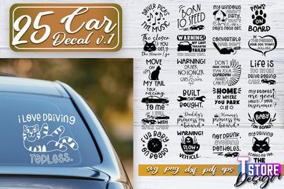 Car Decal SVG | Funny Car Quotes SVG | SVG File v.1 SVG The T Store Design 