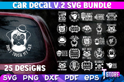 Car Decal SVG | Funny Quotes SVG | SVG File v.2 SVG The T Store Design 