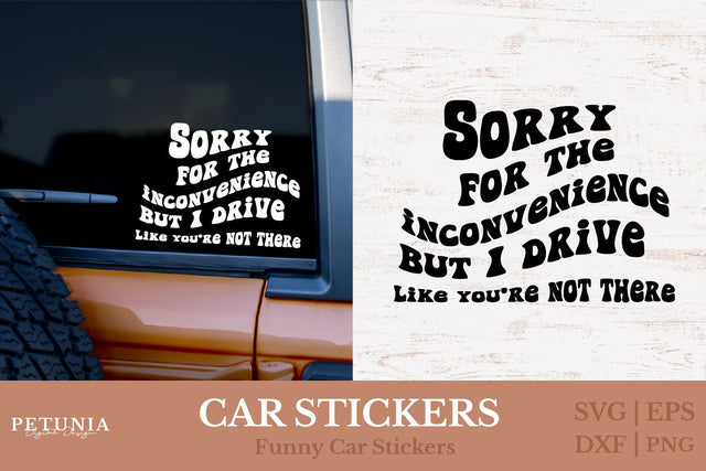 Car Stickers SVG | Funny Car Window Decal SVG SVG Petunia Digital Design 