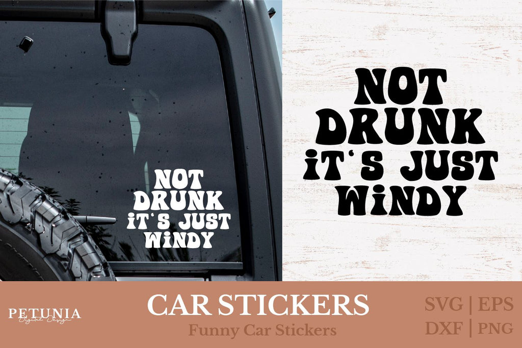 Car Stickers SVG | Funny Car Window Decal SVG - So Fontsy