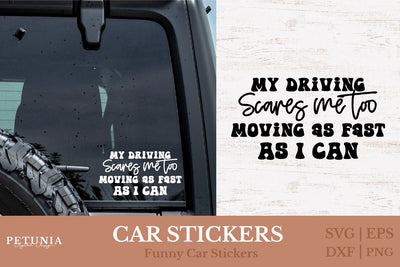 Car Stickers SVG | Funny Car Window Decal SVG SVG Petunia Digital Design 