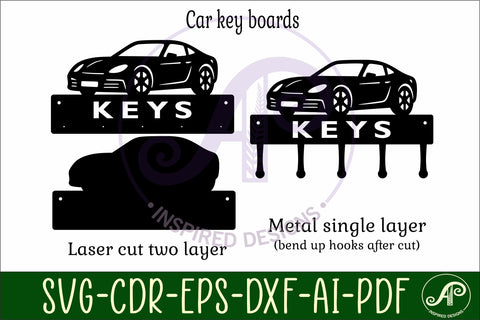 Car themed Key holder designs SVG APInspireddesigns 