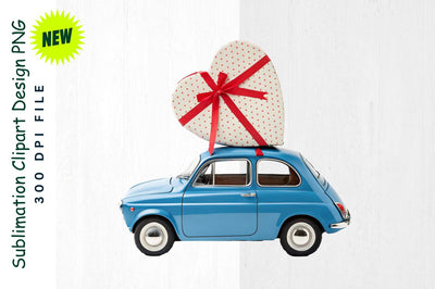 Car with Heart Gift Sublimation Clipart Sublimation Regulrcrative 