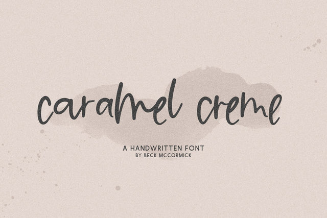 Caramel Creme Script Font Beck McCormick 