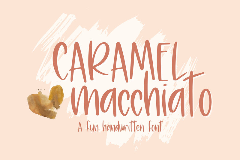 Caramel Macchiato, Cute Handwritten Font Font Designing Digitals 