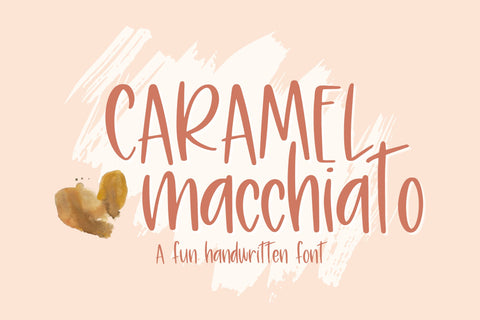 Caramel Macchiato, Cute Handwritten Font Font Designing Digitals 