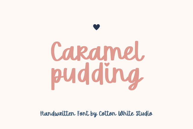 Caramel Pudding Font Cotton White Studio 