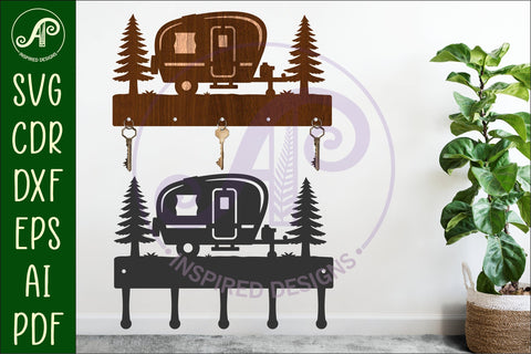 Cararvan Key holder designs for wood and metal SVG APInspireddesigns 