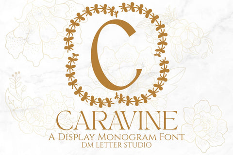Caravine Monogram Font Font Dm Letter Studio 
