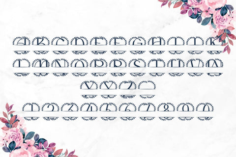 Caravine Split Monogram Font Font Dm Letter Studio 