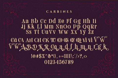 Carbines Font gatype 