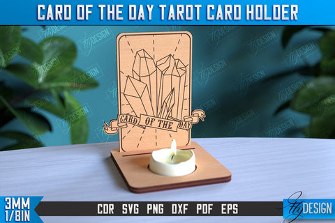 Card of the Day Tarot Card Holder Bundle | Mystical Symbols Design | Magic Sign | CNC File SVG Fly Design 
