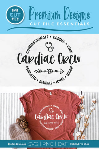 Cardiac Crew svg for a Cardiologist and team - unisex SVG SVG Cut File 