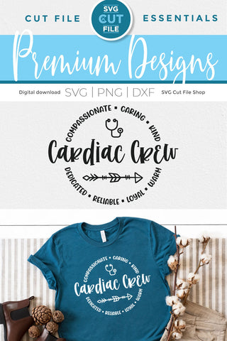 Cardiac Crew svg for a Cardiologist and team - unisex SVG SVG Cut File 
