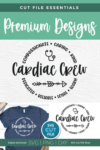 Cardiac Crew svg for a Cardiologist and team - unisex SVG SVG Cut File 