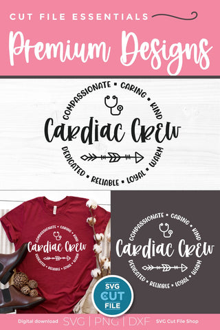 Cardiac Crew svg for a Cardiologist and team - unisex SVG SVG Cut File 